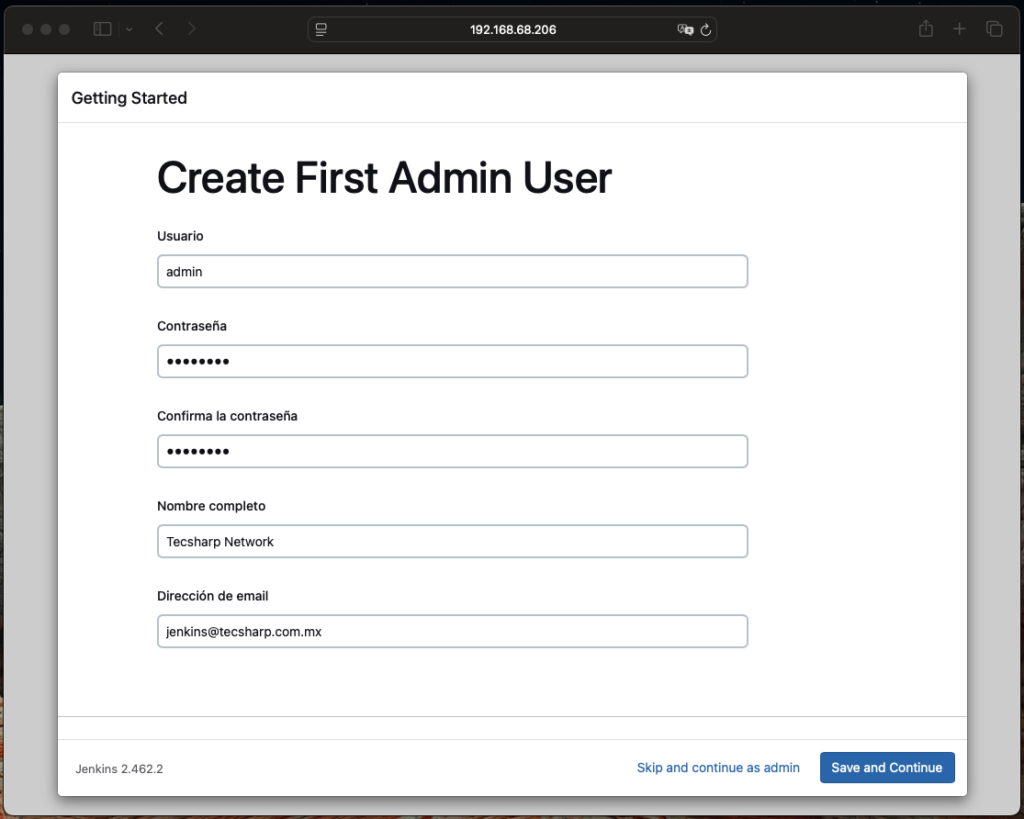 user admin password jenkins